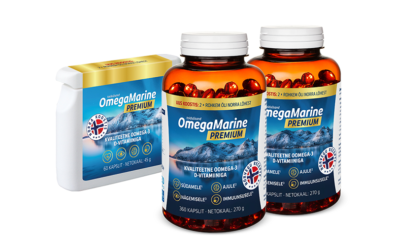 Natural Pharmaceuticals OmegaMarine™ Premium toidulisand Norrast