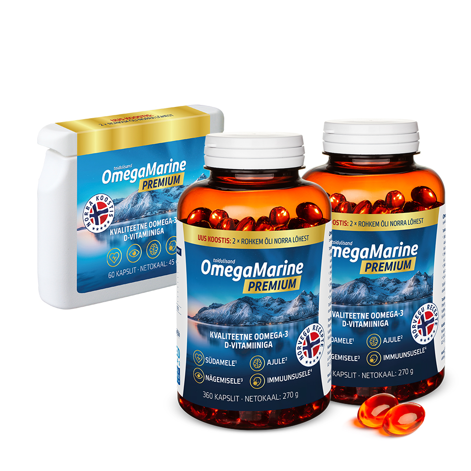 OmegaMarine Premium standardpakett - kuuvaru tasuta ja aastavaru soodustusega.